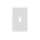 Single Toggle Switch Plate, White - 1 Gang