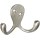Double Prong Robe Hook, Satin Nickel Finish
