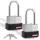Laminated Padlock, Keyed Alike - 1-9/16", 1-1/2" Shackle, 2pk