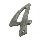 5in. Black Plastic Number