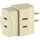 Polarized Tri-Plug Cube Tap, Ivory ~ 15A-125V