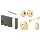 Lock Set, Horizontal Bit Key ~  Brass