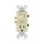 Combo Switch and Outlet, Grounded - 15 Amp, Light Almond