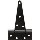 Extra Heavy Duty T-Hinge, Black - 8"