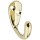 Single Clothes Hook, 2-Pack - Brass