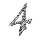 #4 Ebon 3in. House Number
