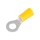 Vinyl Ring Terminal, Yellow 12-10 AWG - #12-1/4" Stud, 14pk