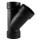 Charlotte Pipe ABS DWV Wye, Hub x Hub x Hub   1-1/2"