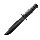 Black Fighting Knife, Black Leather Sheath, 7 in., Plain
