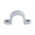 2-Hole Plastic Strap, Gray - 1/2"