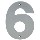 House Number 6, Satin   5 inches