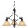 3 Light Chandelier, Seville Design ~ Classic Bonze