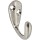 Coat & Hat Single Hook ~ Satin Nickel Finish w/Screws