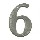 5in. Black Plastic Number