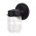LED Mason Jar Light, Black - 9", 8W