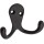 Double Hook,  Oil Rubbed Bronze w/Screws ~ 2 Pack