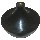 Rubber Cone Style Tank Ball, Black ~ 2 1/2"
