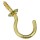 Solid Brass Cup Hooks, 1" - Pack of 4