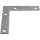 Flat Corner Brace,  Zinc Plated ~  4" x 3/4"