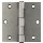 Non-Removable Pin Hinge ~ Plain Steel Finish ~  3 1/2"
