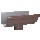 Style K Aluminum Gutter End Piece w/Outlet, Brown  ~ 5"