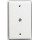 Wall Plate Cover, Telephone or Cable ~ White