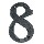 5in. Black Plastic Number