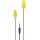 Guardian Earplug-Earbud Hybrid Plugphones, Blue & Yellow ~ 54" Cord