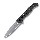 M16 Stainless, Black Handle, Spear Point, Plain