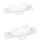 US Hardware Rear Drawer Mounting Bracket, White - 1-1/2" Track (2pk)