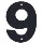 House Number 9, 5 inches