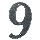 5in. Black Plastic Number