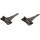 Ornamental Reversible T-Hinge, Black - 6", 2pk